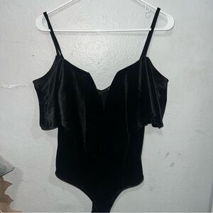 Elegant Black Velvet Women's Top